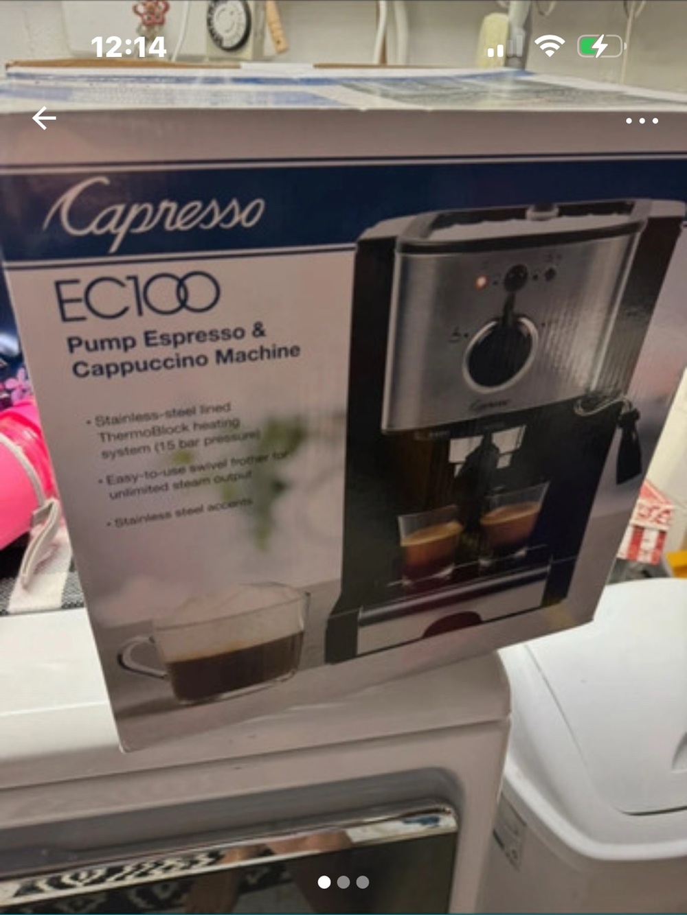 EC100 Pump Espresso & Cappuccino Machine - Stainless Gray